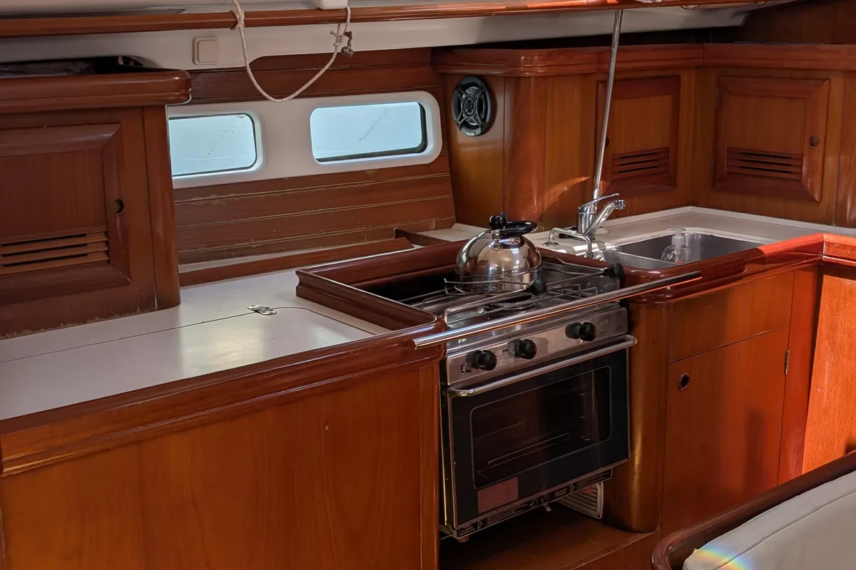Artemis, a Beneteau Oceanis 411 sailboat at Athens, Greece