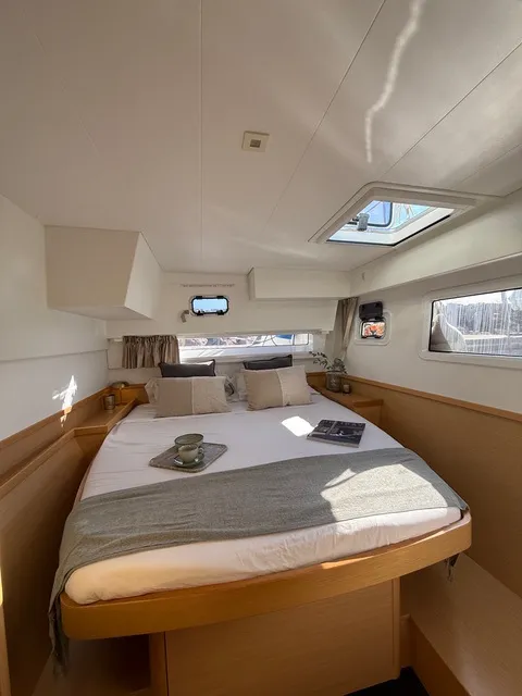 Cabin on Mares, a Lagoon 42 catamaran at Sant Antoni de Portmany, Spain