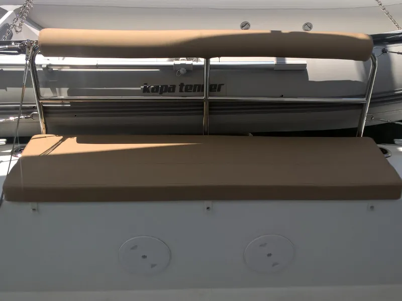 Deck of Aeolian Breeze, a Lagoon 42 catamaran at Preveza, Greece