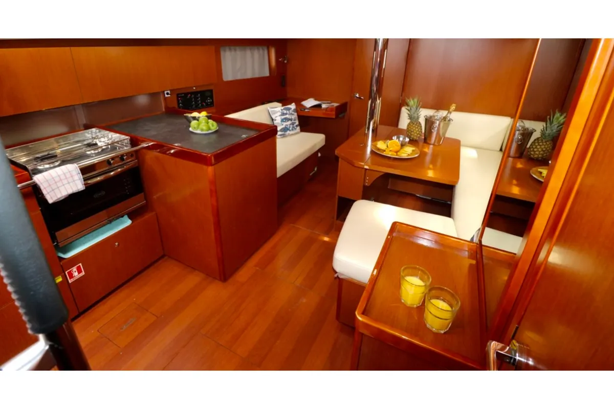 Galley of Mala Nevina, a Beneteau Oceanis 41.1 sailboat at Preveza, Greece