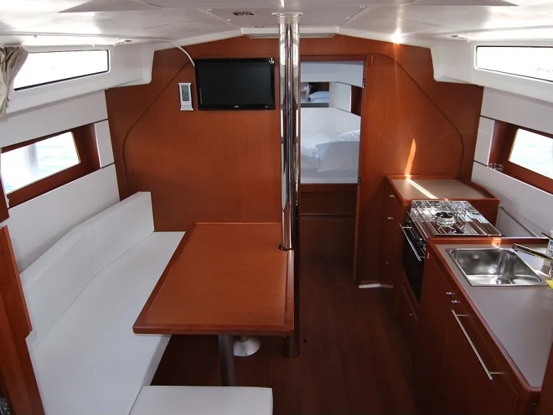 Salon of Ceja, a Beneteau Oceanis 38.1 sailboat at Dubrovnik, Croatia