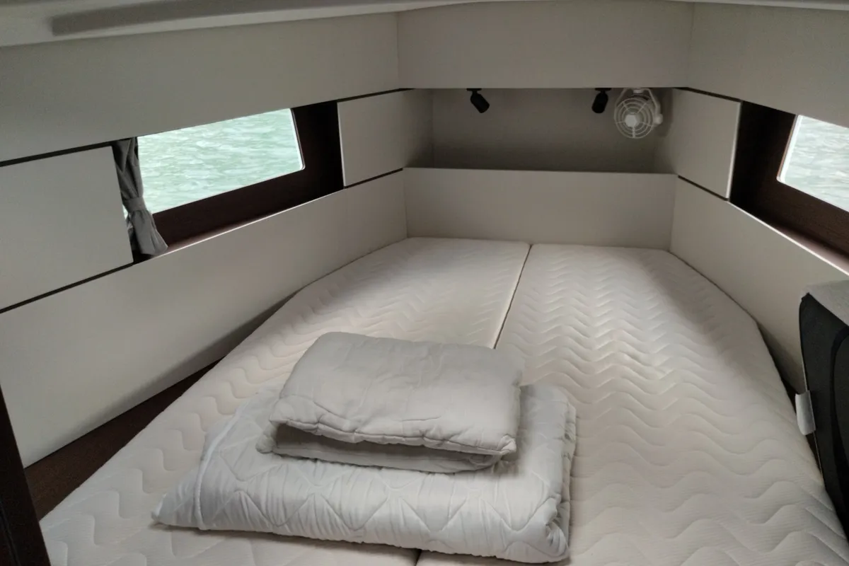 Cabin on Ceja, a Beneteau Oceanis 38.1 sailboat at Dubrovnik, Croatia
