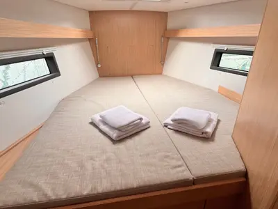 Cabin on NAYJARA II, a Bavaria C42 sailboat at Cecina, Italy