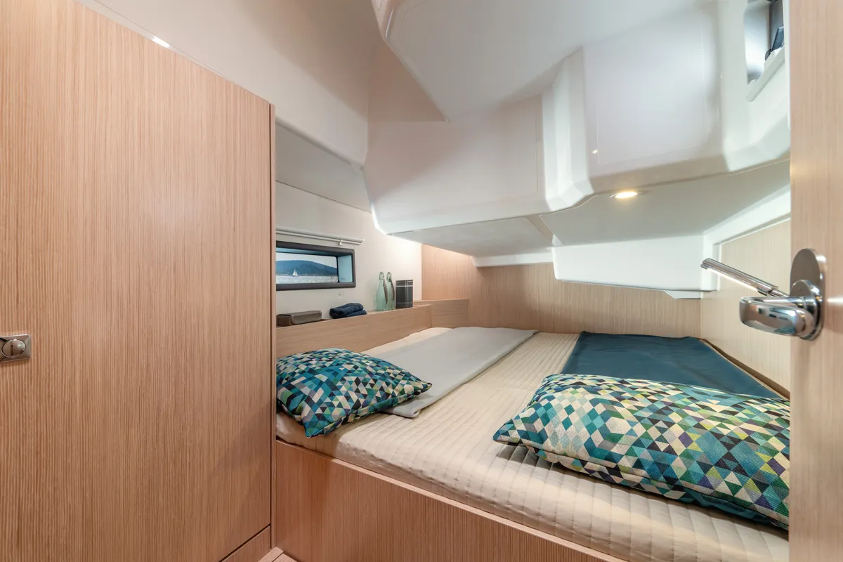 Cabin on NAYJARA II, a Bavaria C42 sailboat at Cecina, Italy