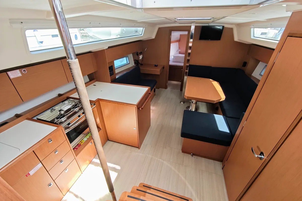 Salon of Zen, a Bavaria C42 sailboat at Sukošan, Croatia
