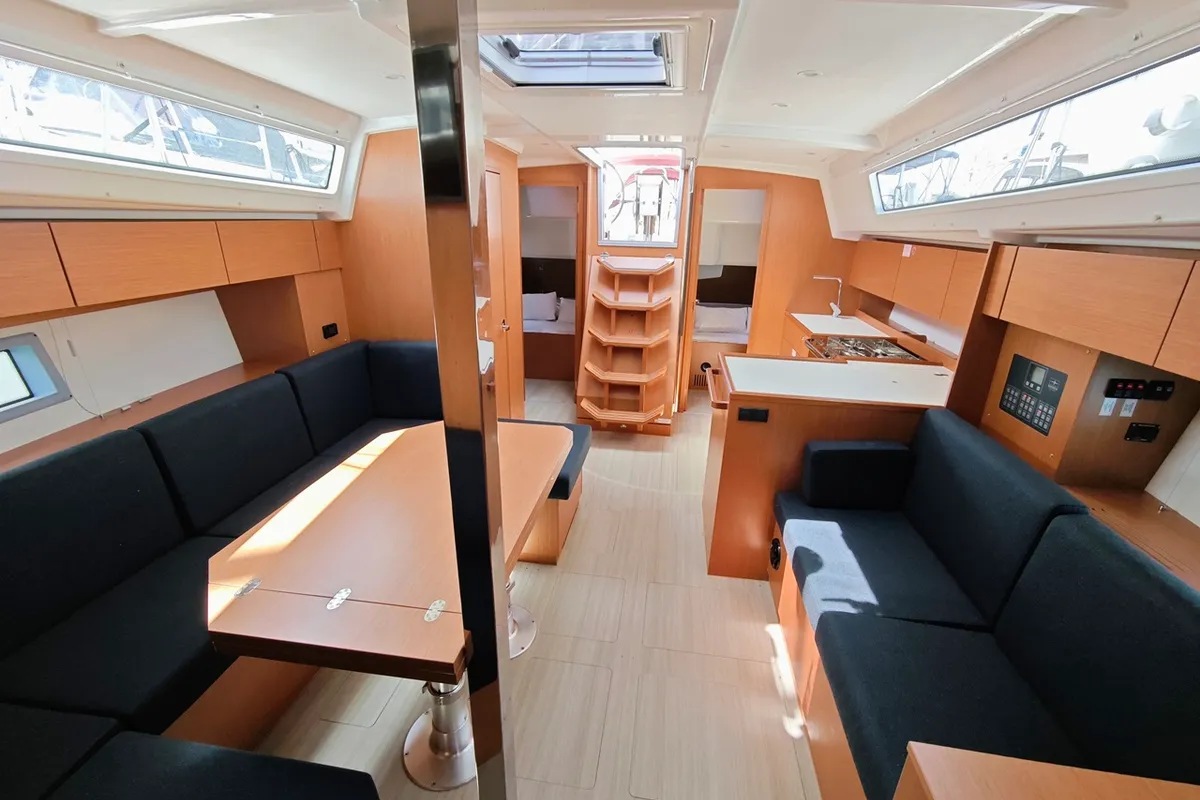 Salon of Zen, a Bavaria C42 sailboat at Sukošan, Croatia