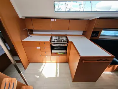 Galley of Zen, a Bavaria C42 sailboat at Sukošan, Croatia