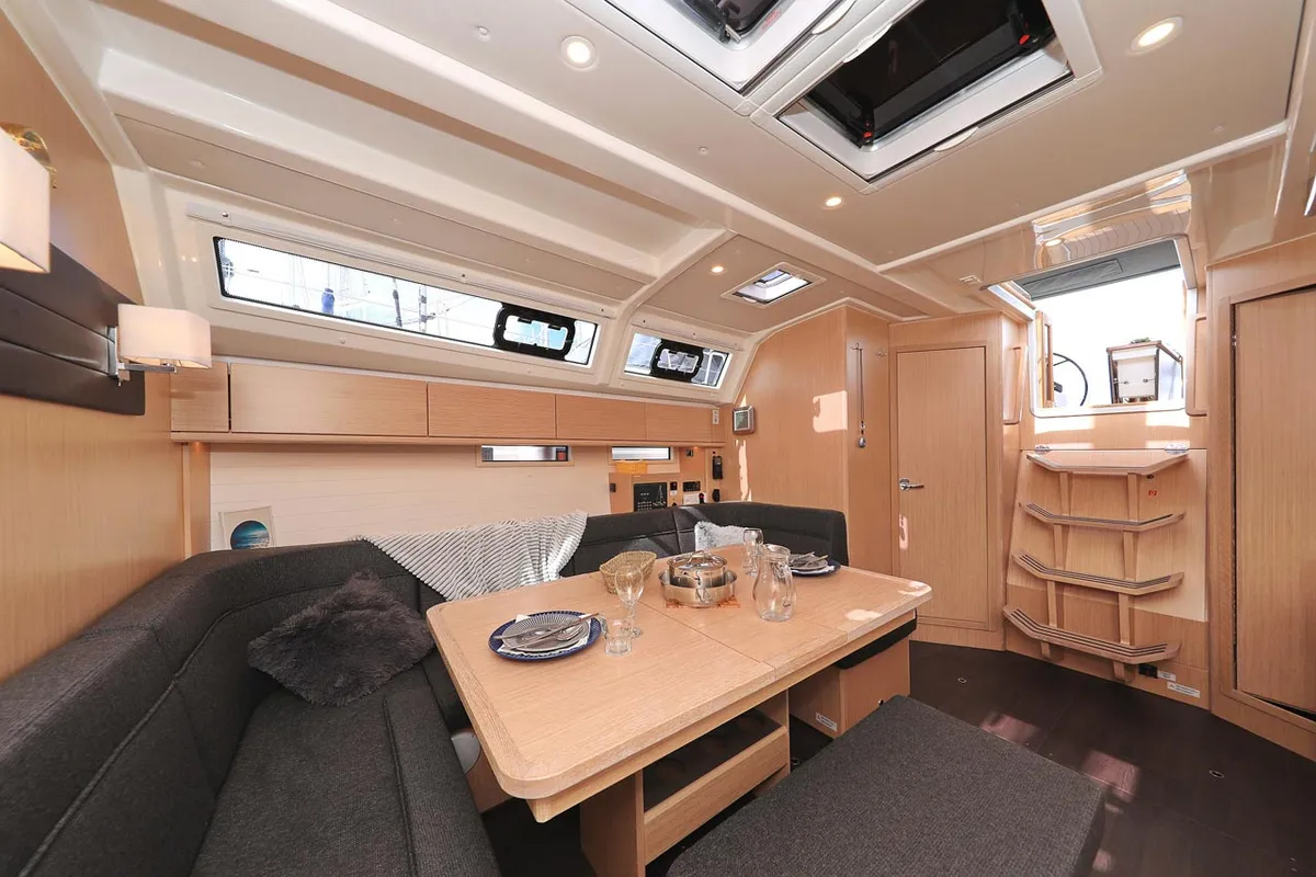 Salon of Abiona, a Bavaria Cruiser 46 sailboat at Grad Biograd na Moru, Croatia