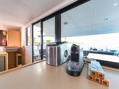 Galley of Bahia Serena, a Dufour 48 Catamaran catamaran at Primošten, Croatia