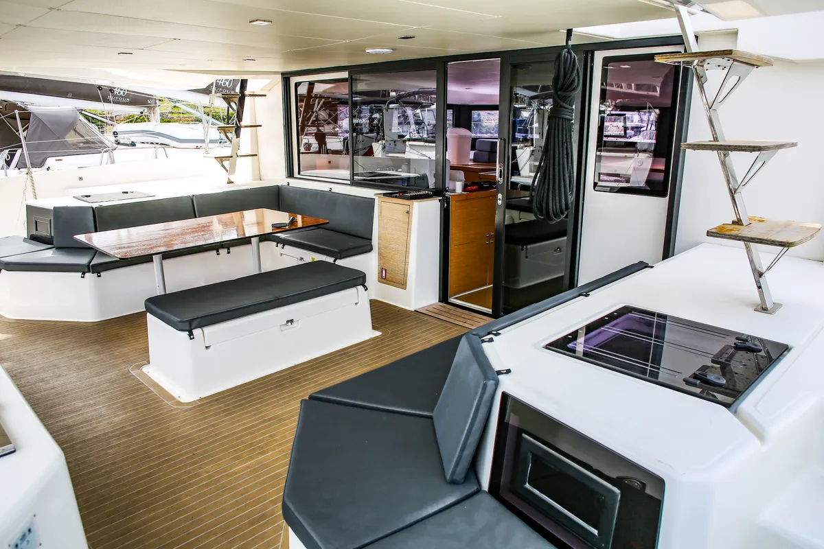 Bahia Serena, a Dufour 48 Catamaran catamaran at Primošten, Croatia