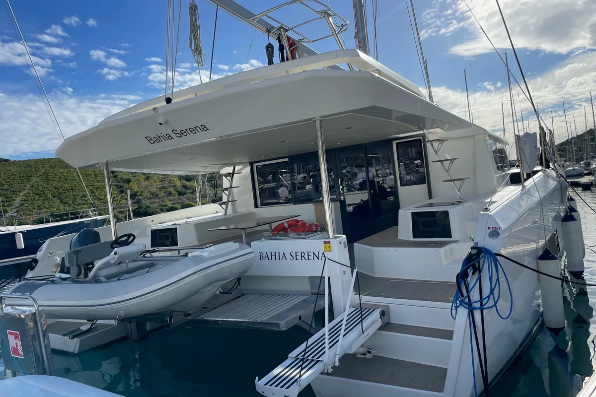 Bahia Serena, a Dufour 48 Catamaran catamaran at Primošten, Croatia