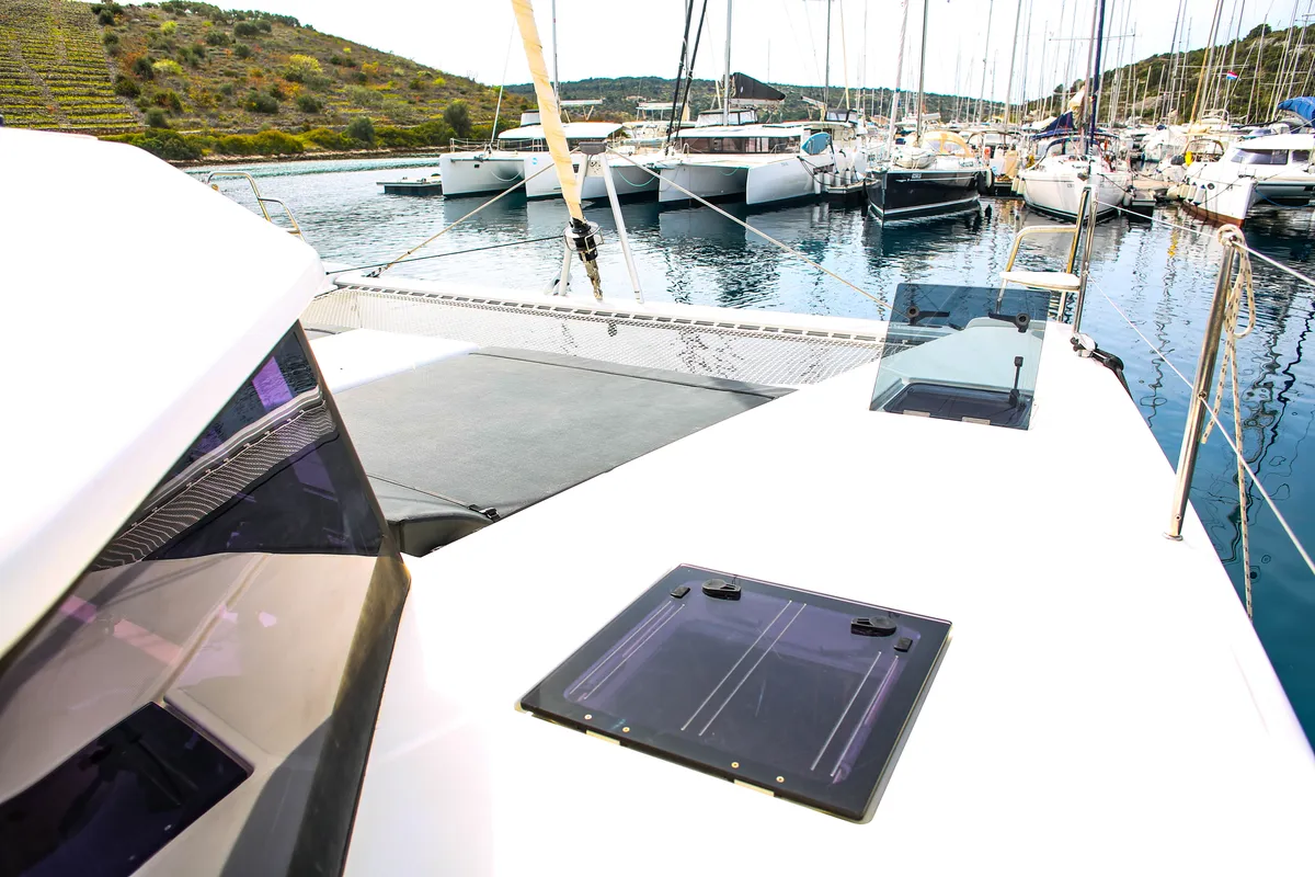 Bahia Serena, a Dufour 48 Catamaran catamaran at Primošten, Croatia