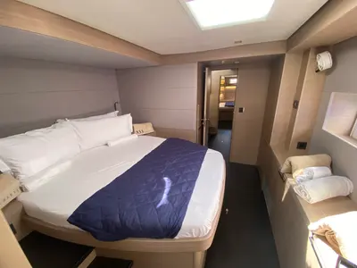 Cabin on The Moon, a Lagoon 55 catamaran at Olbia, Italy
