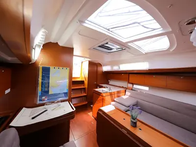 Galley of Papillon, a Dufour 350 GL sailboat at Grad Biograd na Moru, Croatia