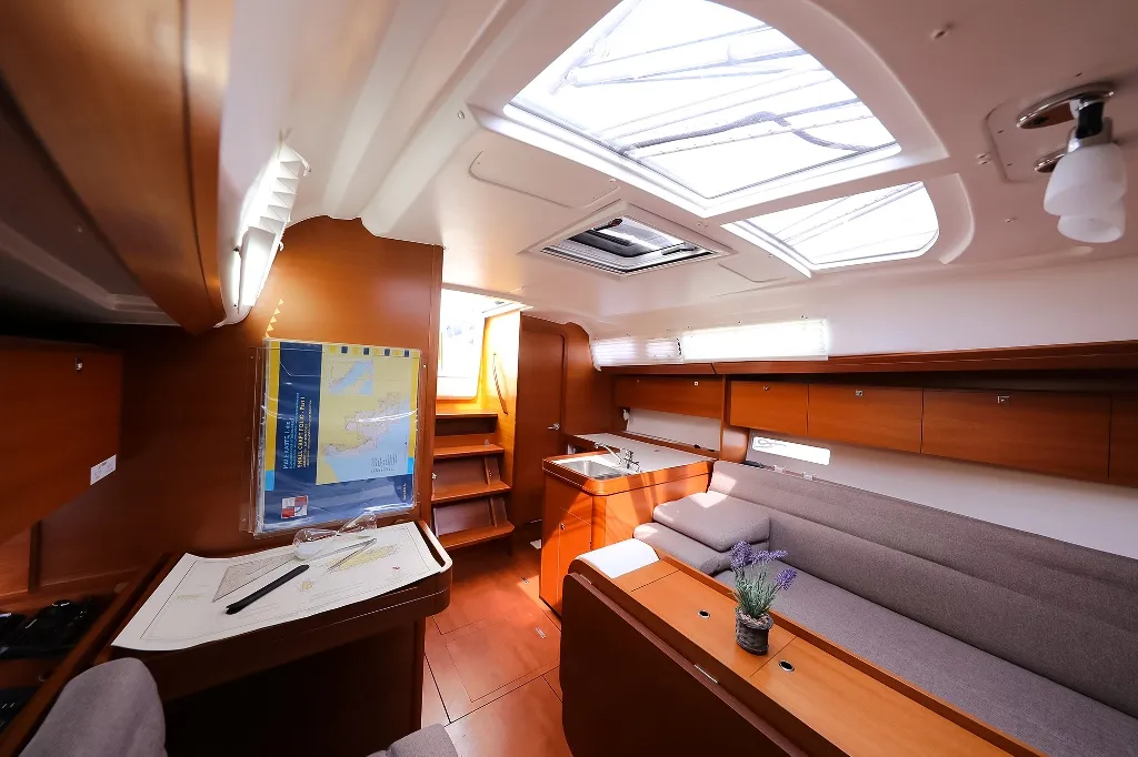 Galley of Papillon, a Dufour 350 GL sailboat at Grad Biograd na Moru, Croatia
