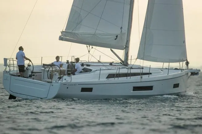 Exterior view of Kapakap, a Beneteau Oceanis 40.1 sailboat at Vallauris, France