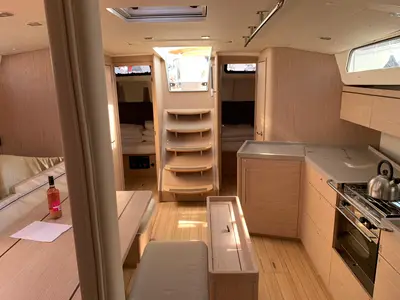 Salon of LEVITAN, a Beneteau Oceanis 46.1 sailboat at Općina Sukošan, Croatia