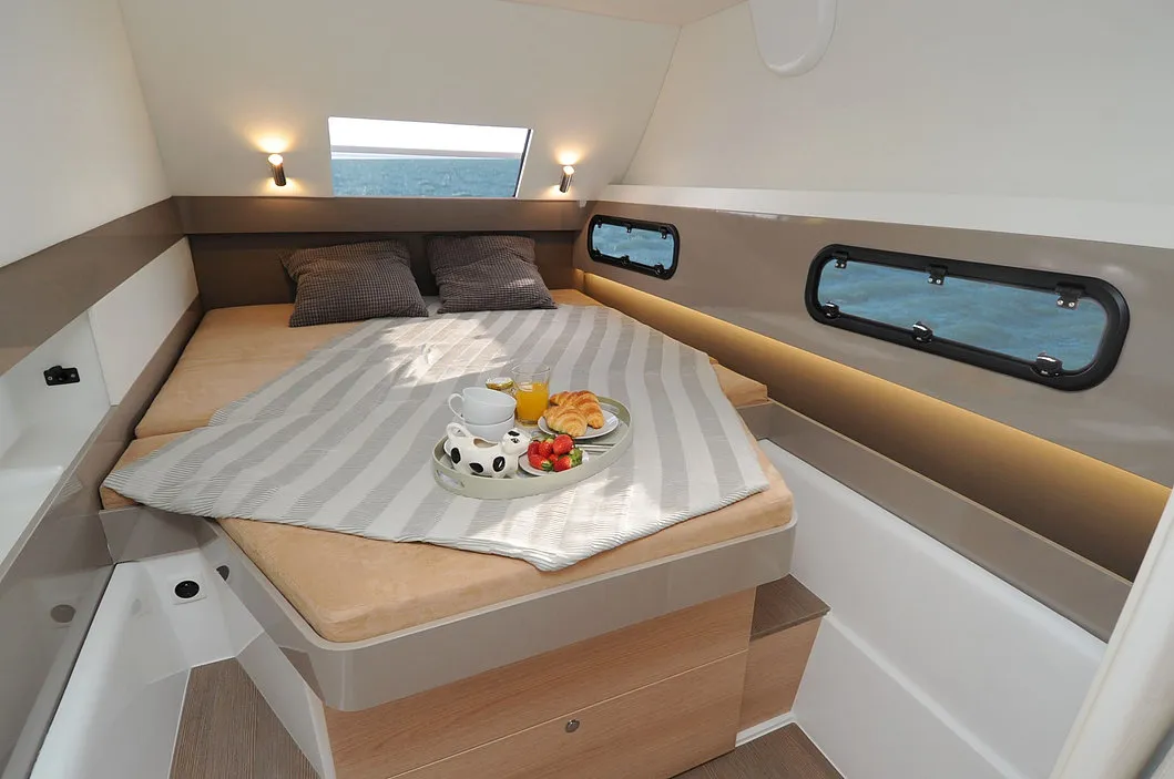 Cabin on Iris, a Bali 4.1 catamaran at Volos, Greece
