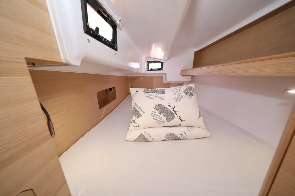 Cabin on Twitter, a Elan E4 sailboat at Grad Biograd na Moru, Croatia