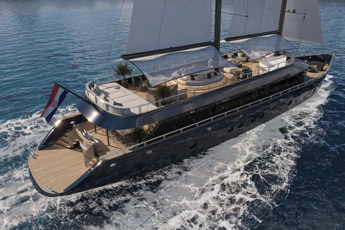 Exterior view of Zephyr, a Custom Made Zephyr sailboat at Split, Croatia