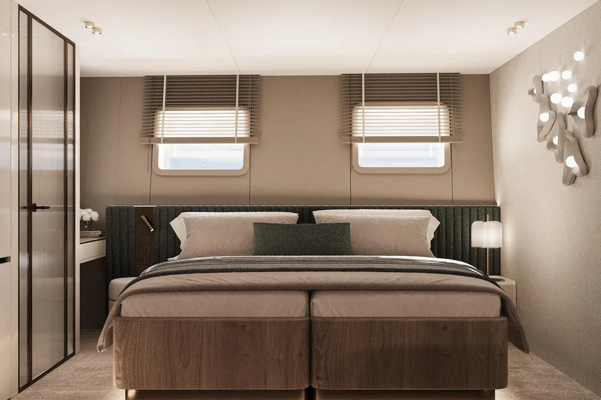 Cabin on Zephyr, a Custom Made Zephyr sailboat at Split, Croatia