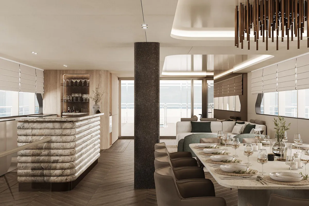 Cabin on Zephyr, a Custom Made Zephyr sailboat at Split, Croatia