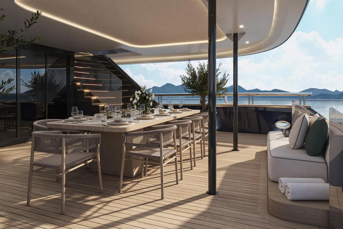 Deck of Zephyr, a Custom Made Zephyr sailboat at Split, Croatia