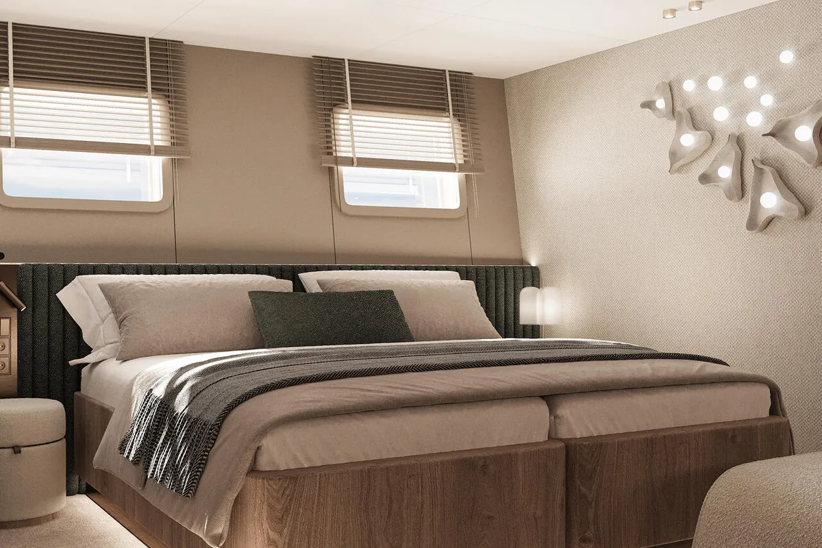 Cabin on Zephyr, a Custom Made Zephyr sailboat at Split, Croatia