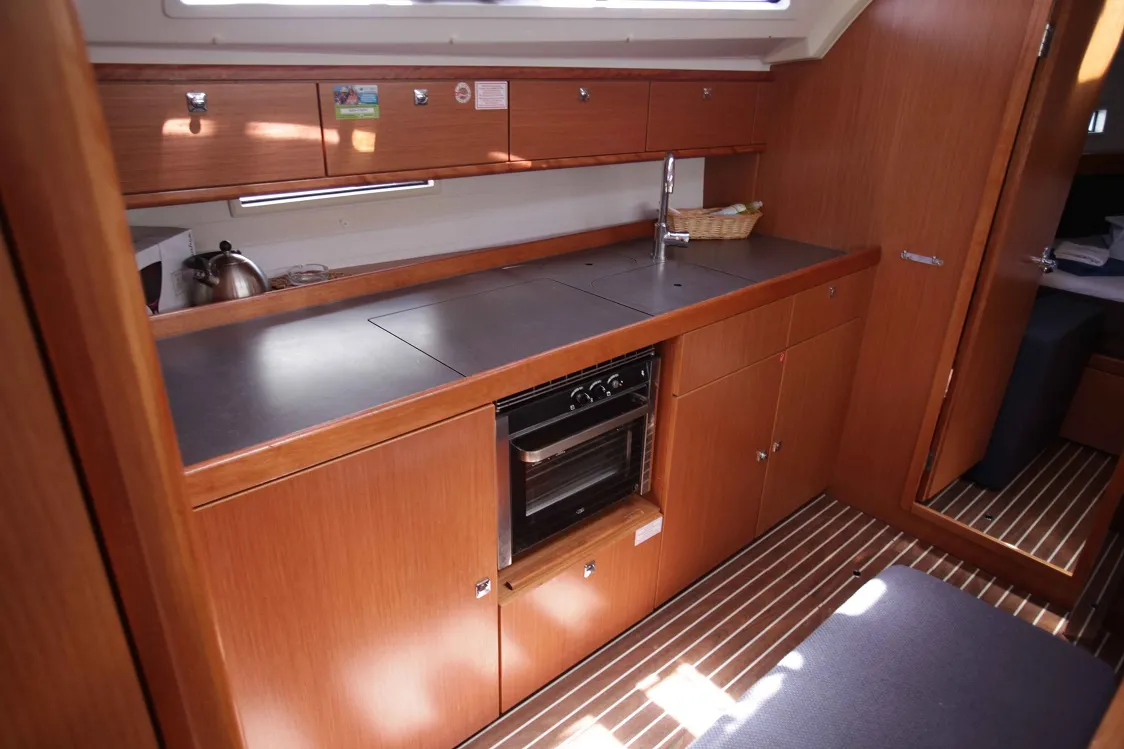 Galley of Blackstar, a Bavaria Cruiser 41S sailboat at Pirovac, Croatia