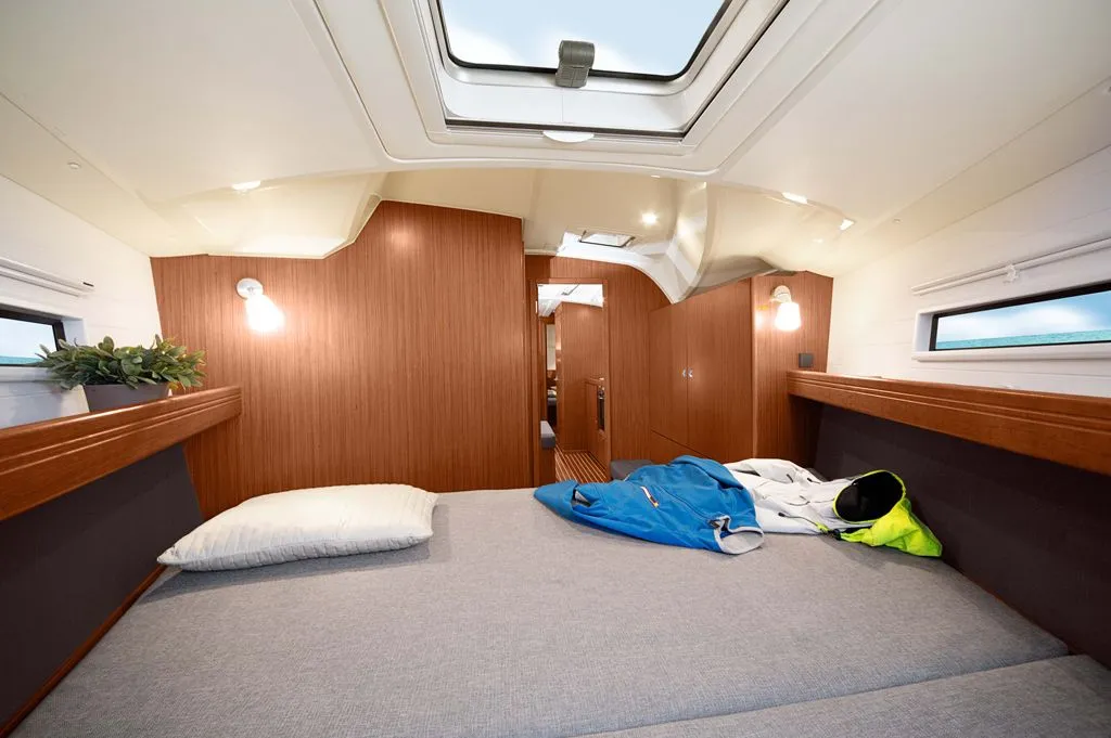 Cabin on Blackstar, a Bavaria Cruiser 41S sailboat at Pirovac, Croatia