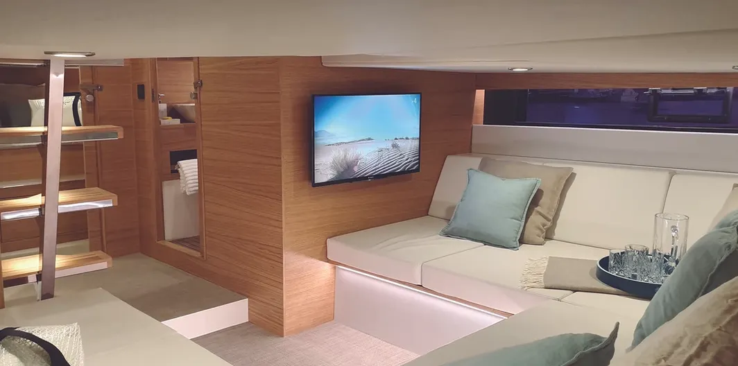 Salon of Eragon, a De Antonio D42 Open motor yacht at Seget Donji, Croatia