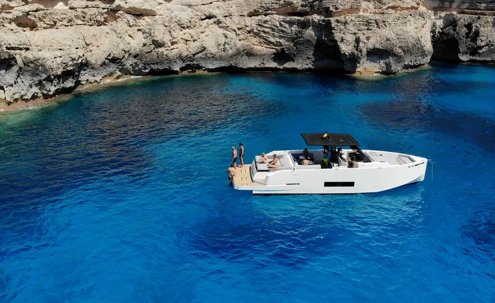 Exterior view of Eragon, a De Antonio D42 Open motor yacht at Seget Donji, Croatia