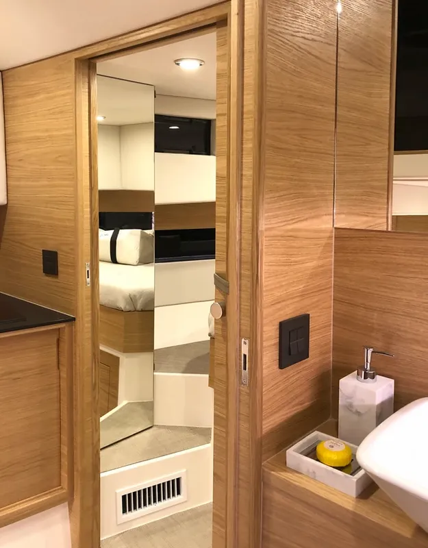 Cabin on Eragon, a De Antonio D42 Open motor yacht at Seget Donji, Croatia