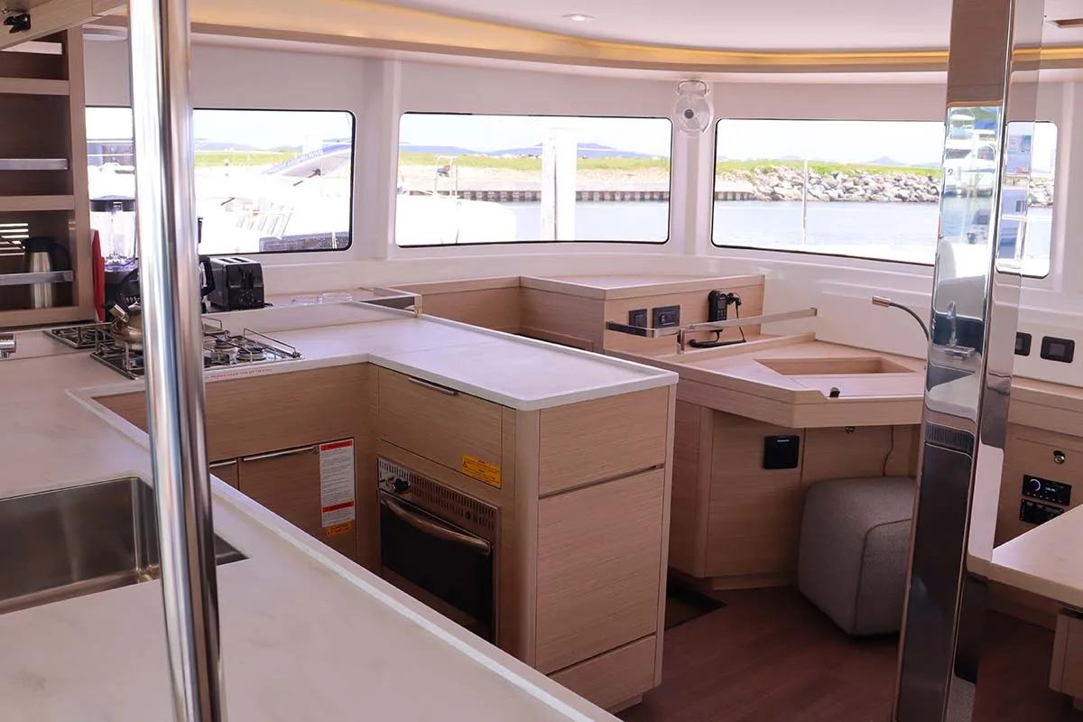 Galley of Taisia_X, a Lagoon 46 catamaran at Road Town, British Virgin Islands