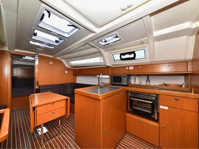 Galley of Viviana, a Bavaria 37 sailboat at Zadar, Croatia