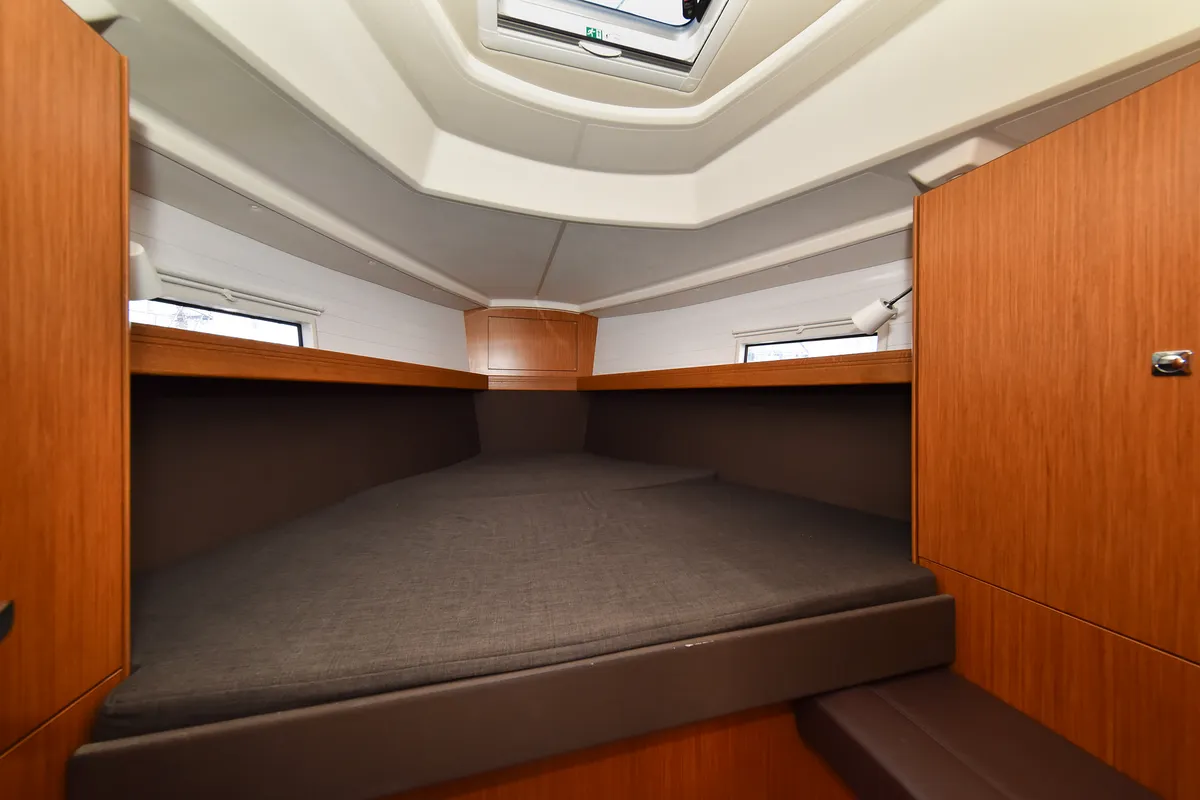 Cabin on Viviana, a Bavaria 37 sailboat at Zadar, Croatia