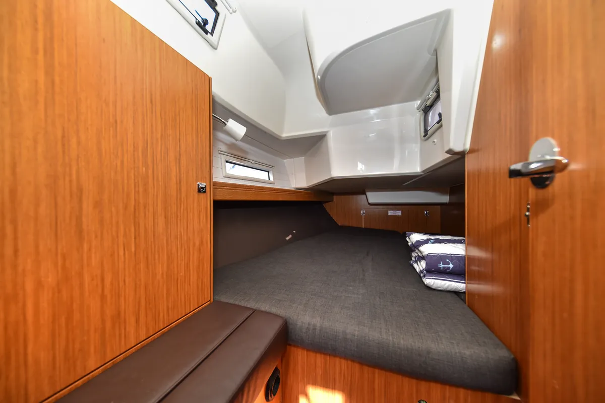 Cabin on Viviana, a Bavaria 37 sailboat at Zadar, Croatia