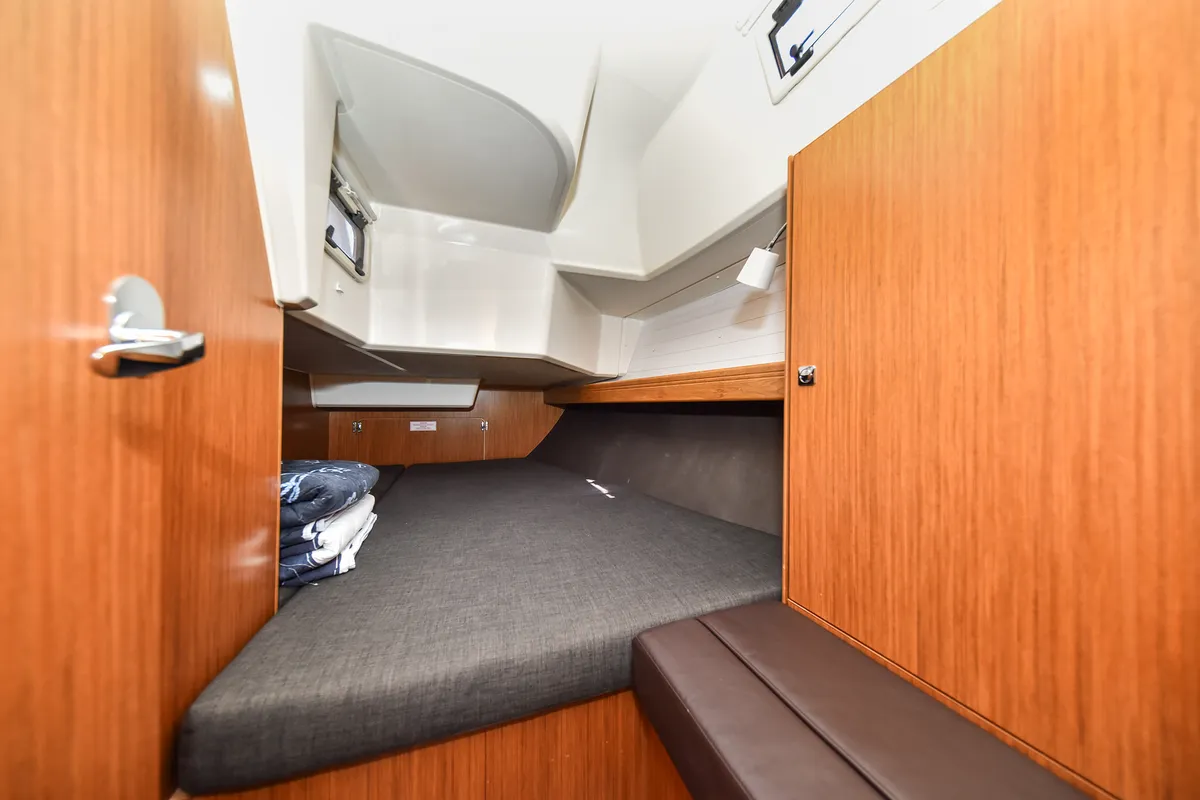 Cabin on Viviana, a Bavaria 37 sailboat at Zadar, Croatia