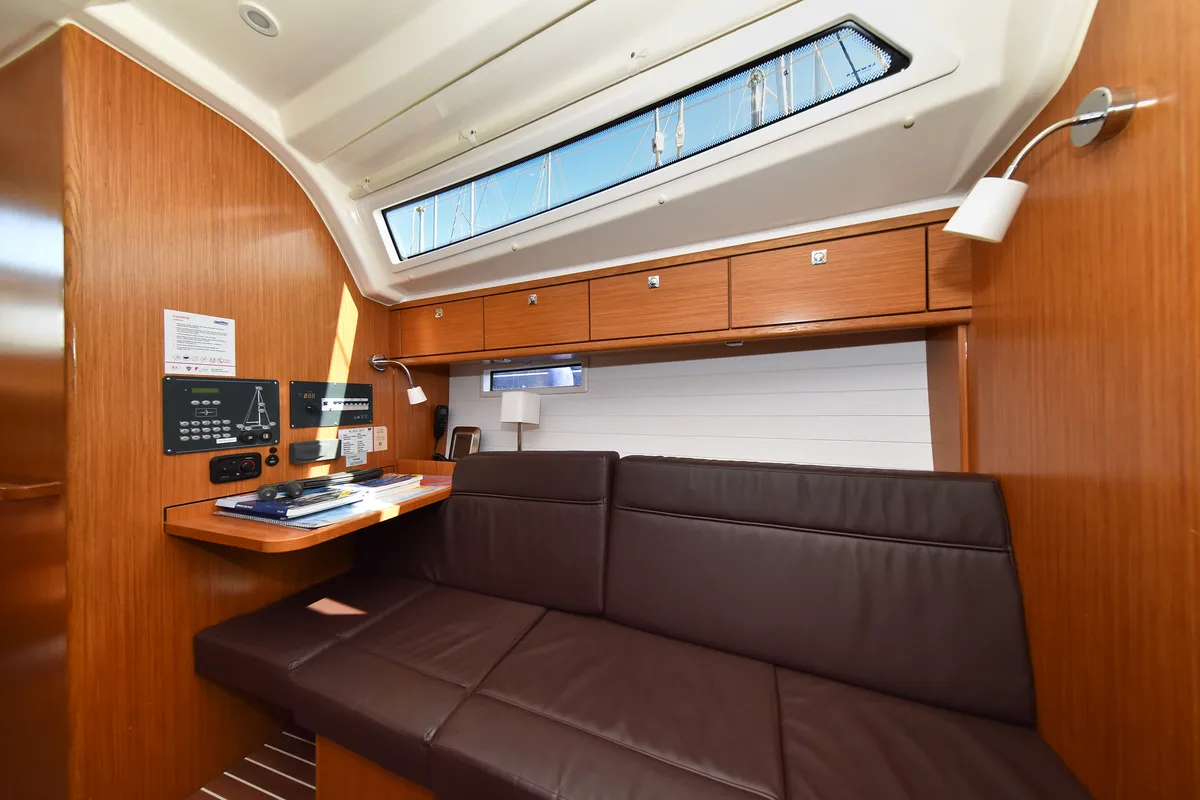 Salon of Viviana, a Bavaria 37 sailboat at Zadar, Croatia