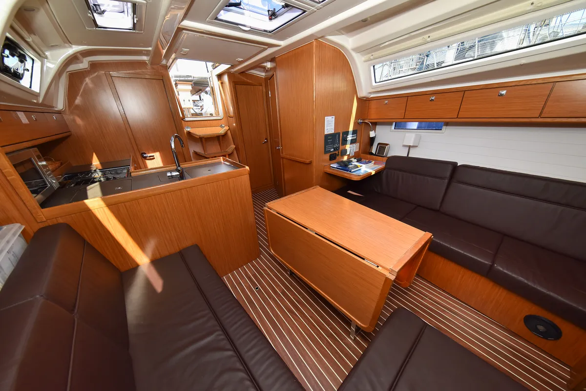 Salon of Viviana, a Bavaria 37 sailboat at Zadar, Croatia