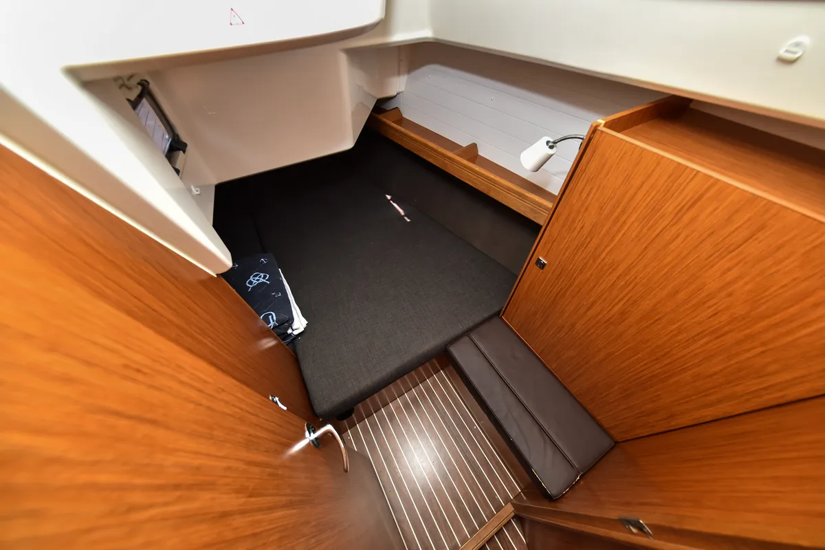 Cabin on Viviana, a Bavaria 37 sailboat at Zadar, Croatia