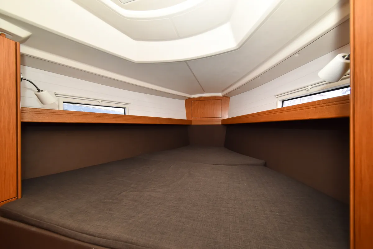 Cabin on Viviana, a Bavaria 37 sailboat at Zadar, Croatia