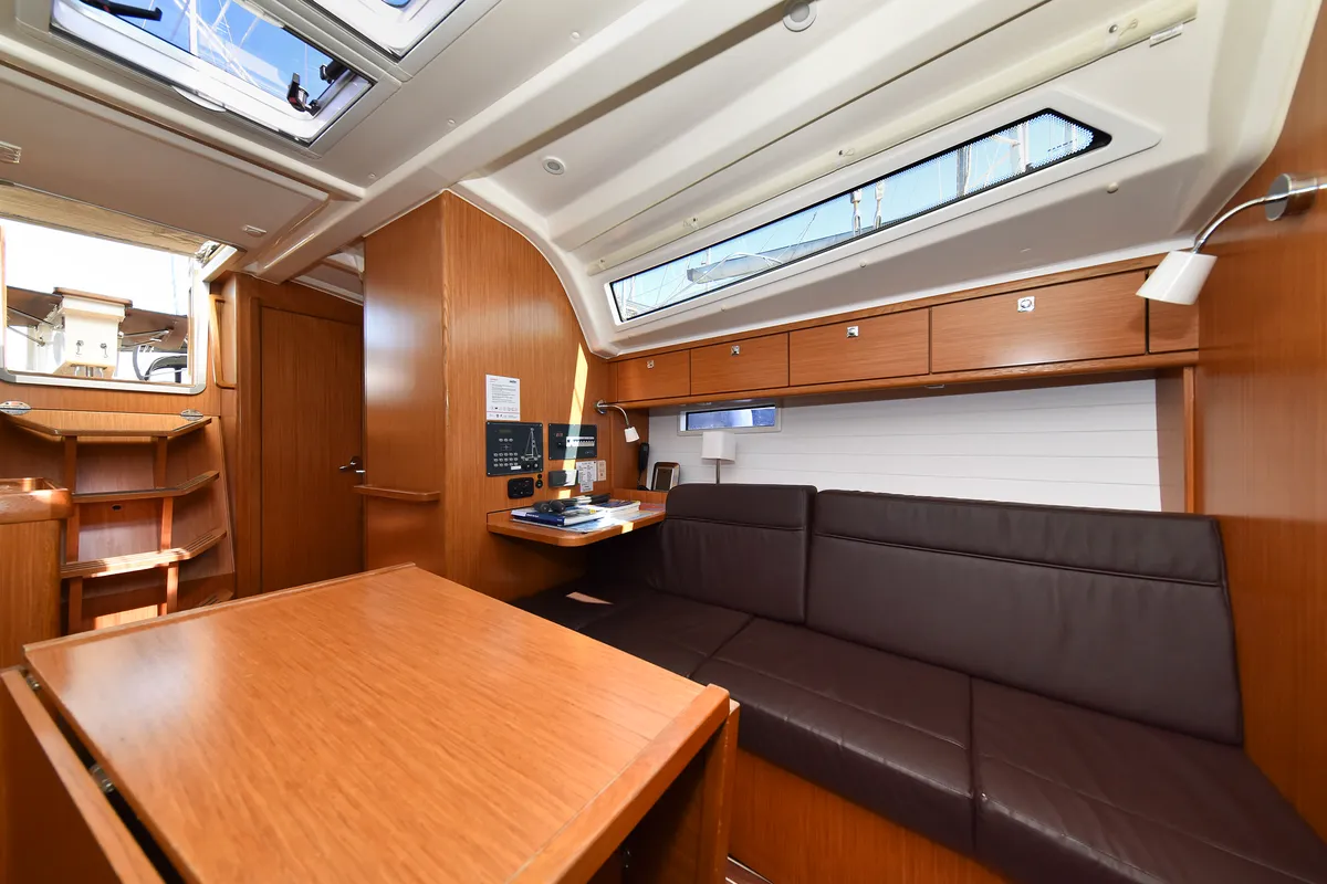 Salon of Viviana, a Bavaria 37 sailboat at Zadar, Croatia
