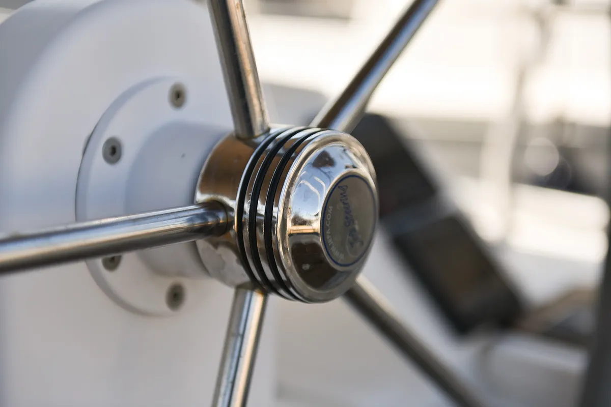 Cockpit of Viviana, a Bavaria 37 sailboat at Zadar, Croatia