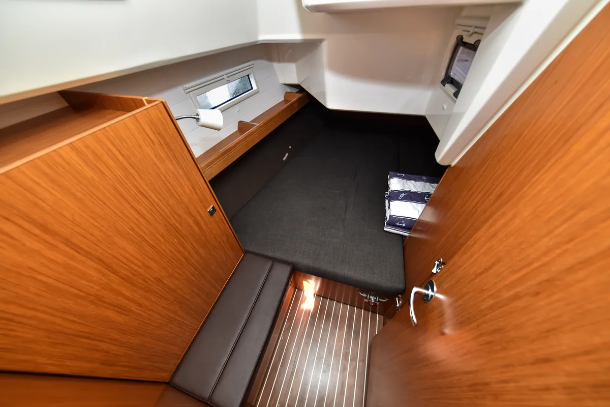 Cabin on Viviana, a Bavaria 37 sailboat at Zadar, Croatia