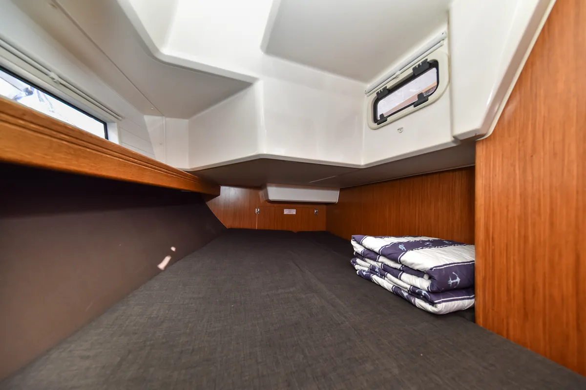 Cabin on Viviana, a Bavaria 37 sailboat at Zadar, Croatia