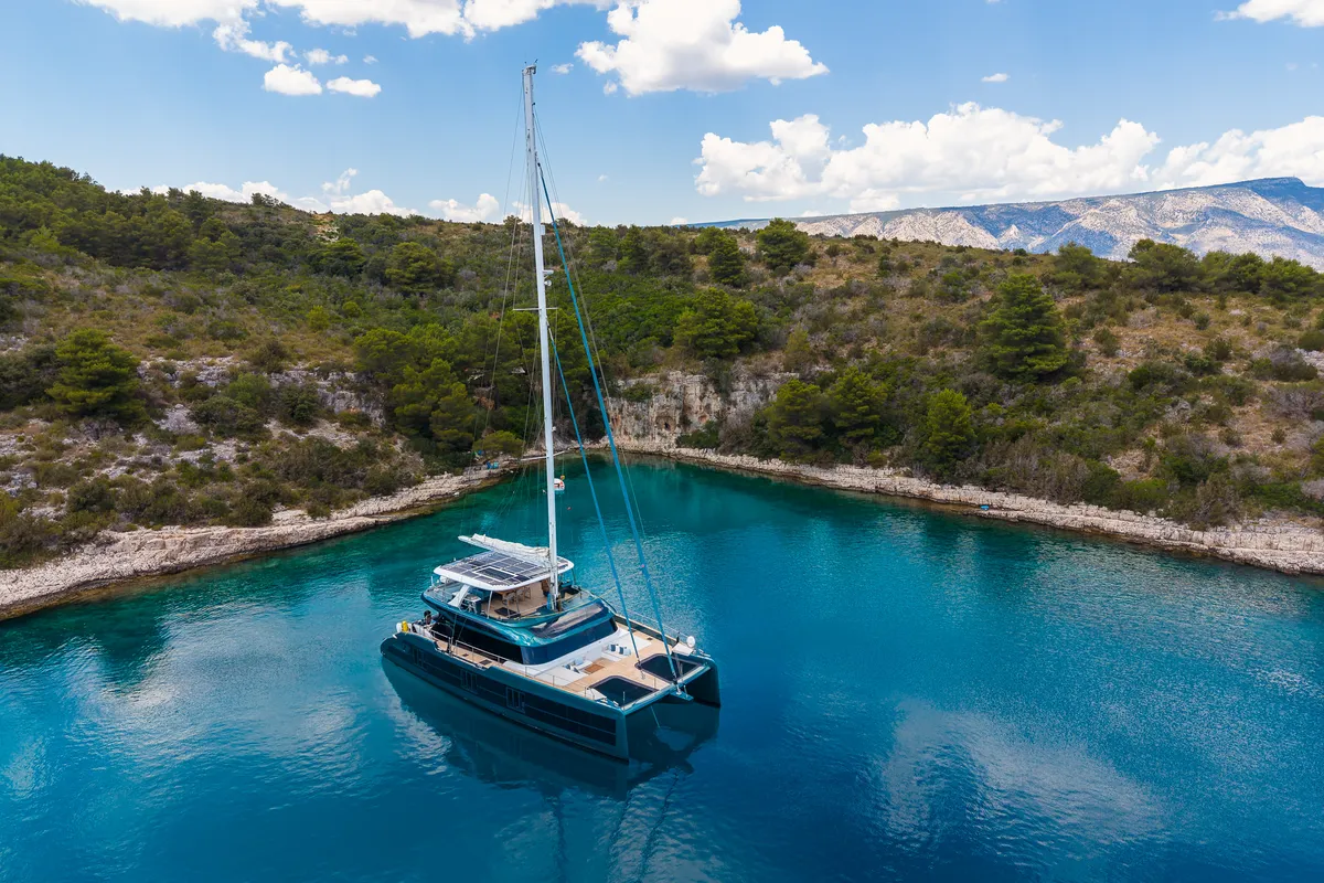 Premium +, a Sunreef 70 catamaran at Grad Kaštela, Croatia