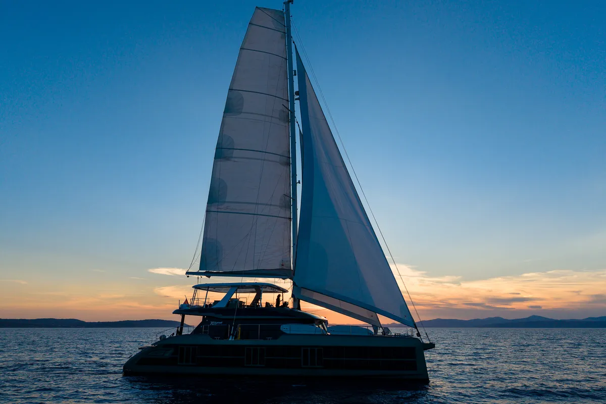 Premium +, a Sunreef 70 catamaran at Grad Kaštela, Croatia