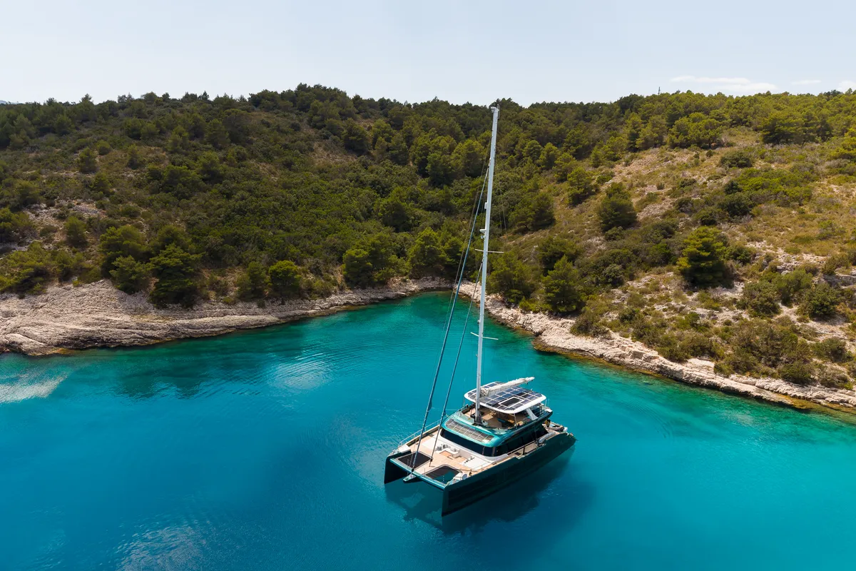 Premium +, a Sunreef 70 catamaran at Grad Kaštela, Croatia