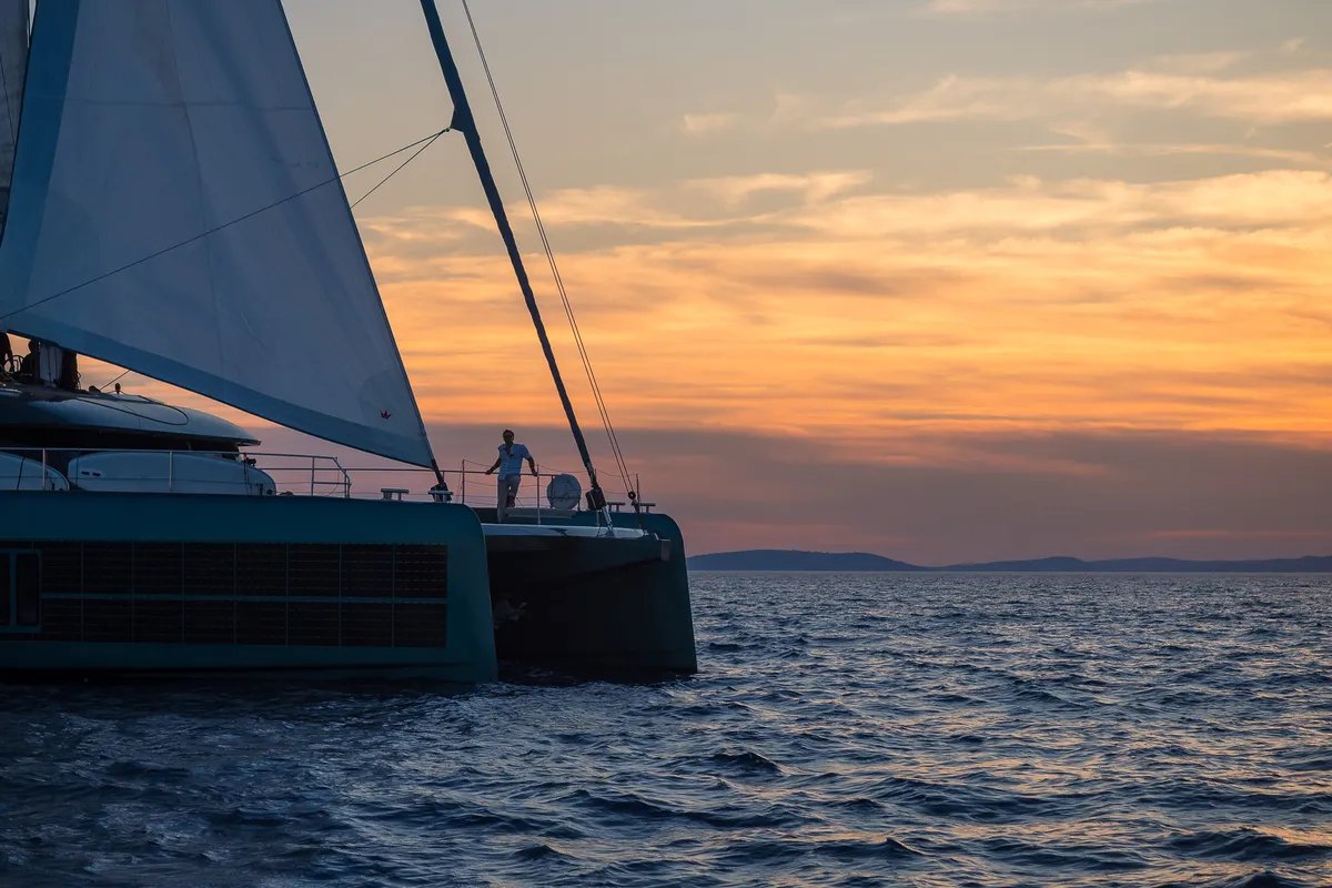 Premium +, a Sunreef 70 catamaran at Grad Kaštela, Croatia